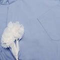 Blue Cotton Drape Mini Dress