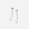 Bow Pearl Droplet Earrings