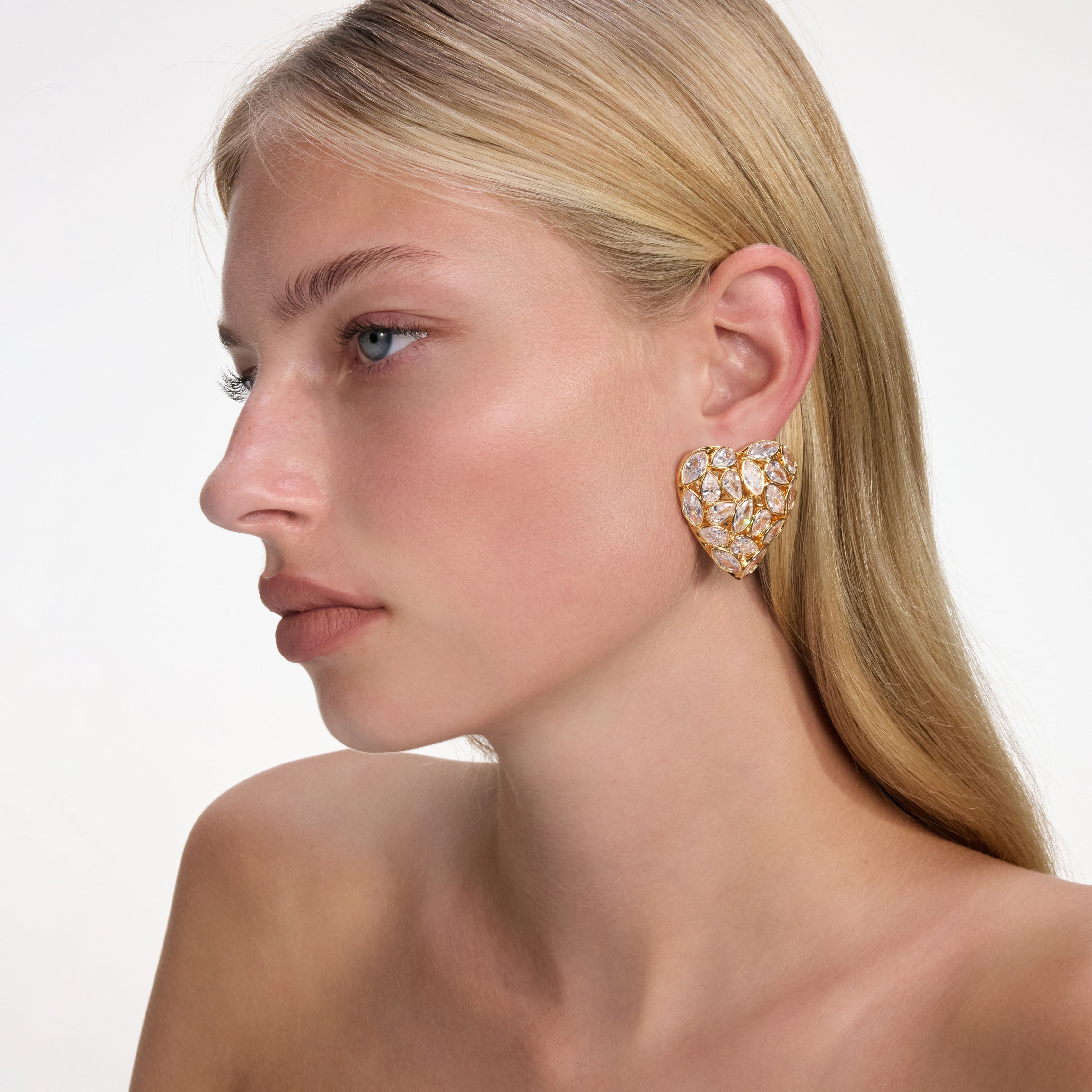 Embellished Heart Earrings