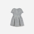 Navy Check Boucle Dress