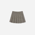 Black Check Pleated Skirt