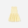 Yellow Sleeveless Lace Dress