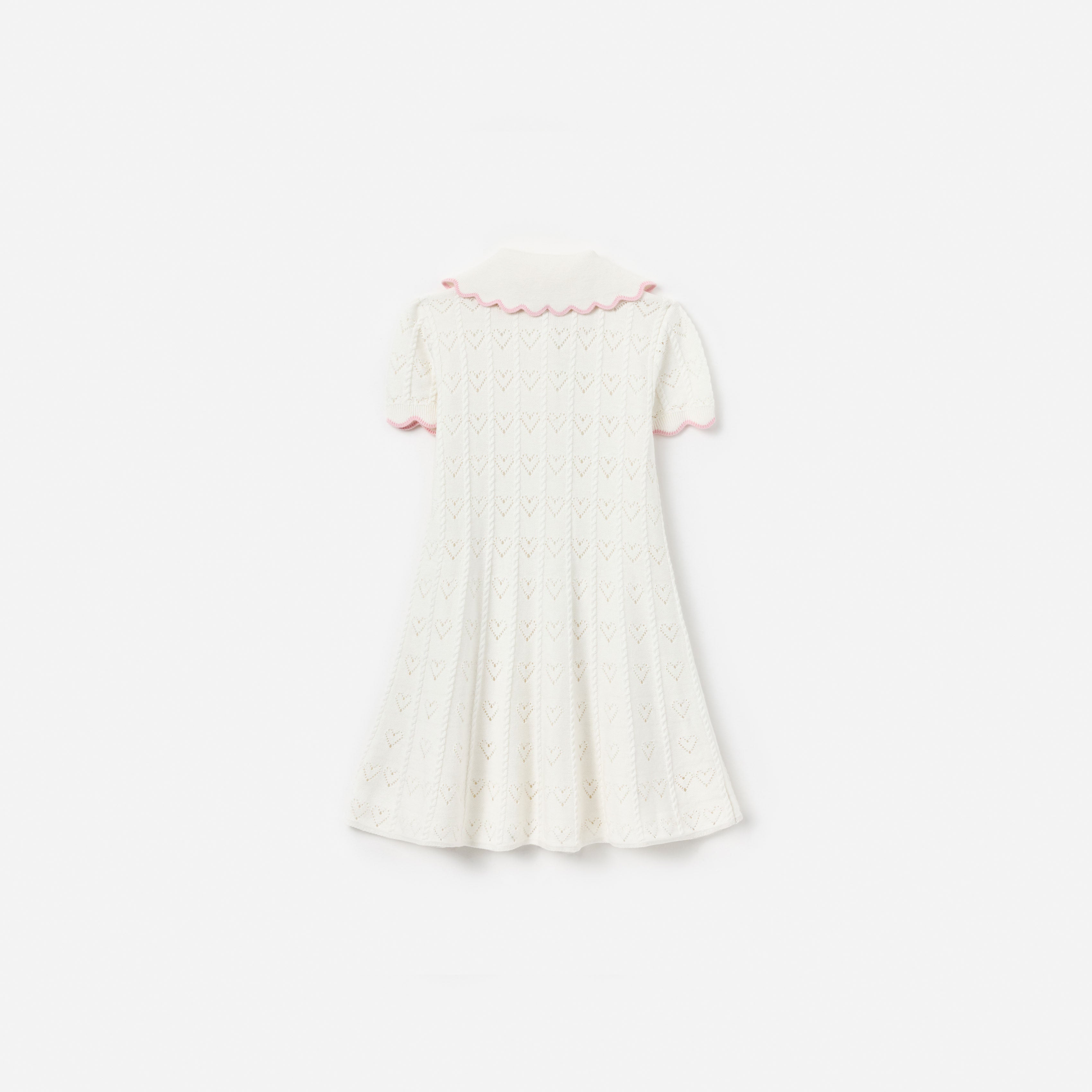 Cream Heart Knit Dress