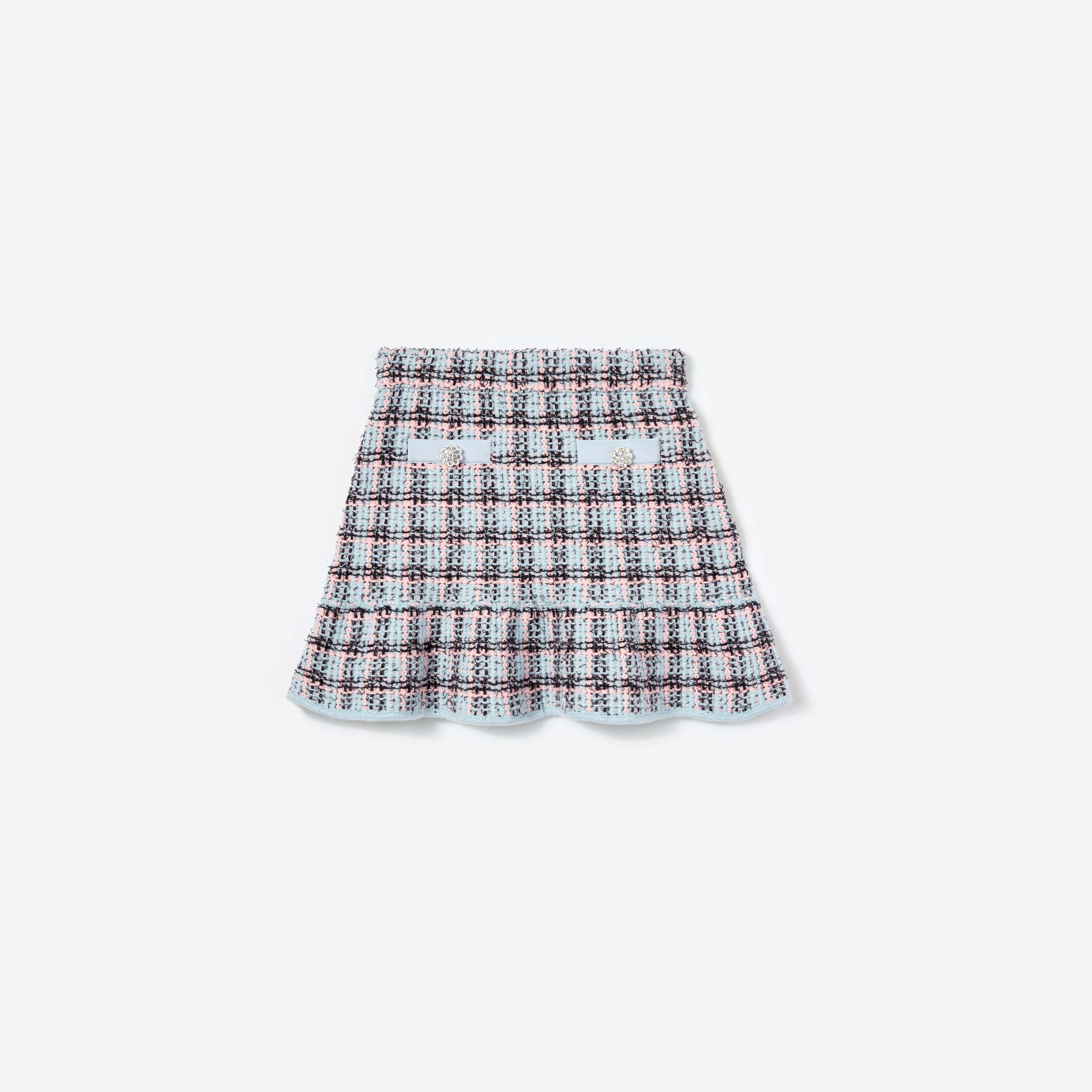 Textured Stripe Knit Skirt