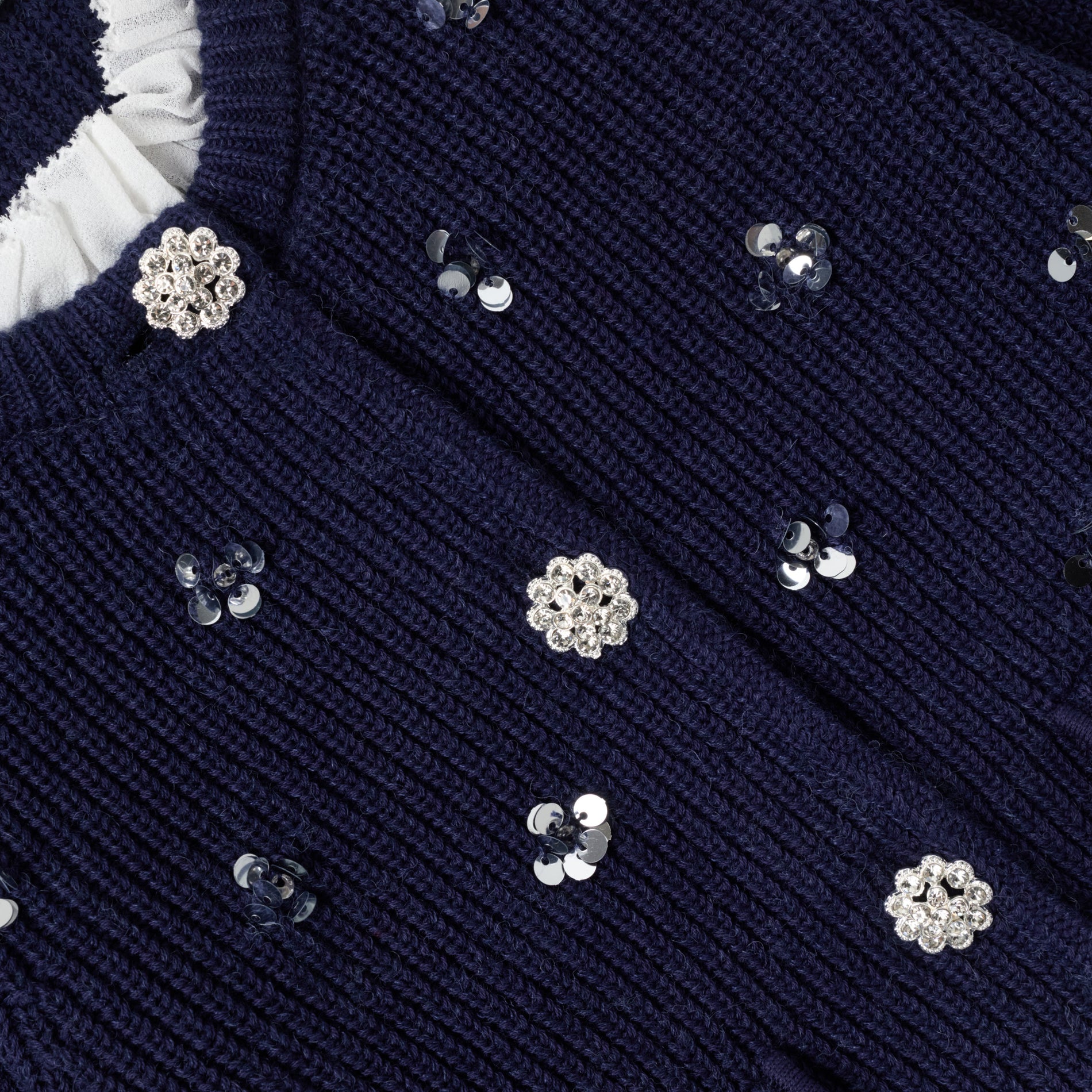 Navy Embellished Cardigan