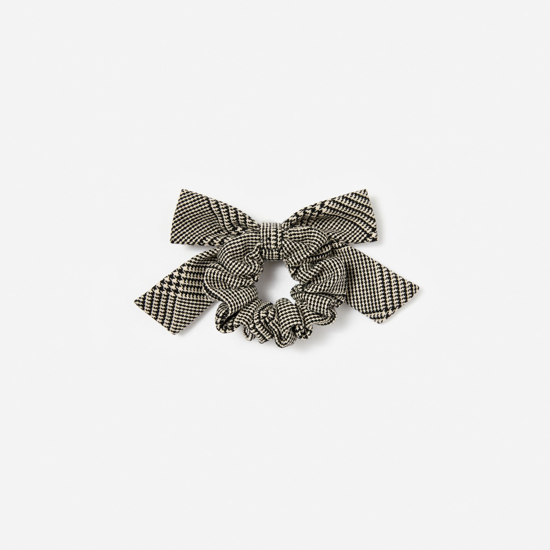 Black Check Hair Bow