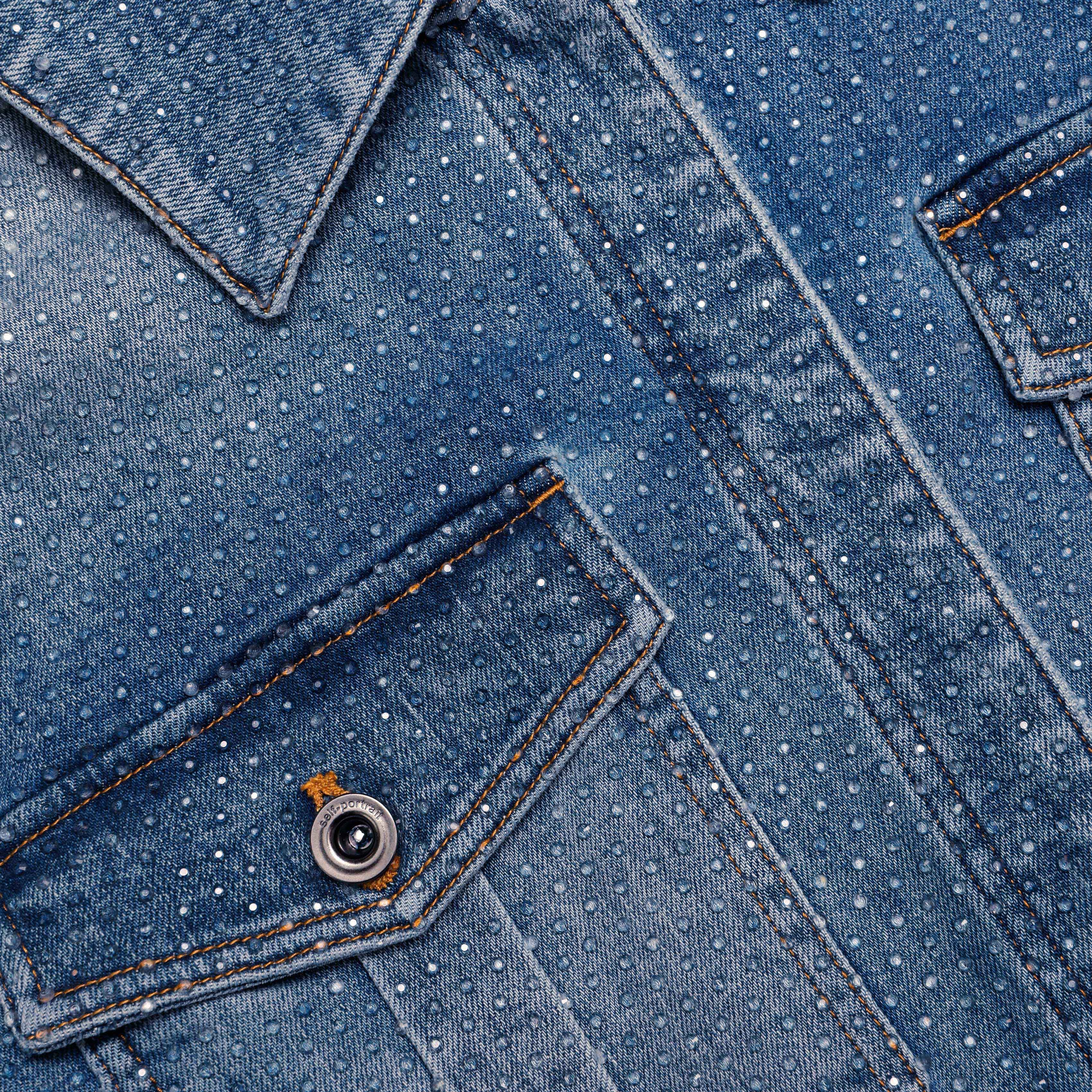 Rhinestone Denim Playsuit