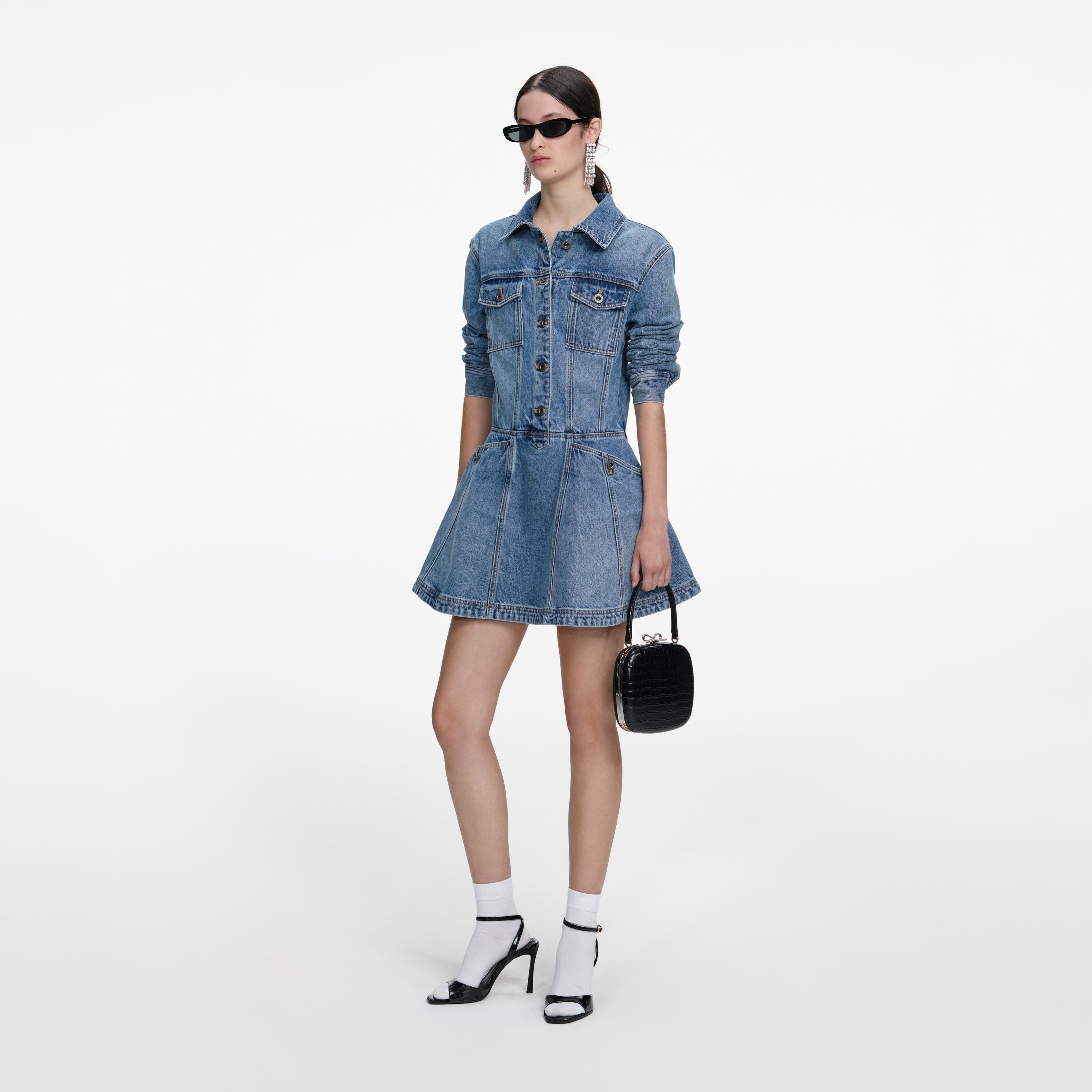 Denim Mini Shirt Dress