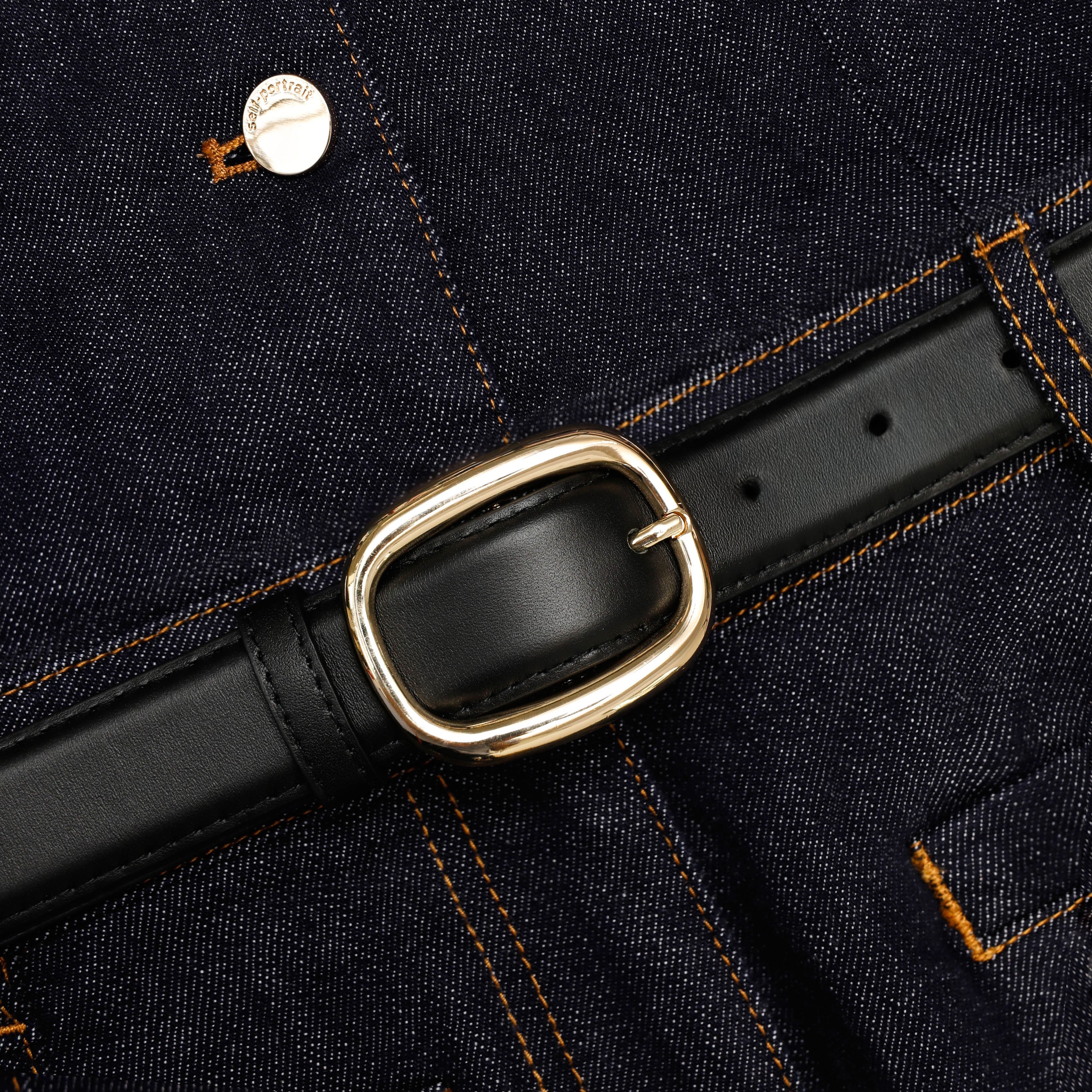 Indigo Denim Midi Dress