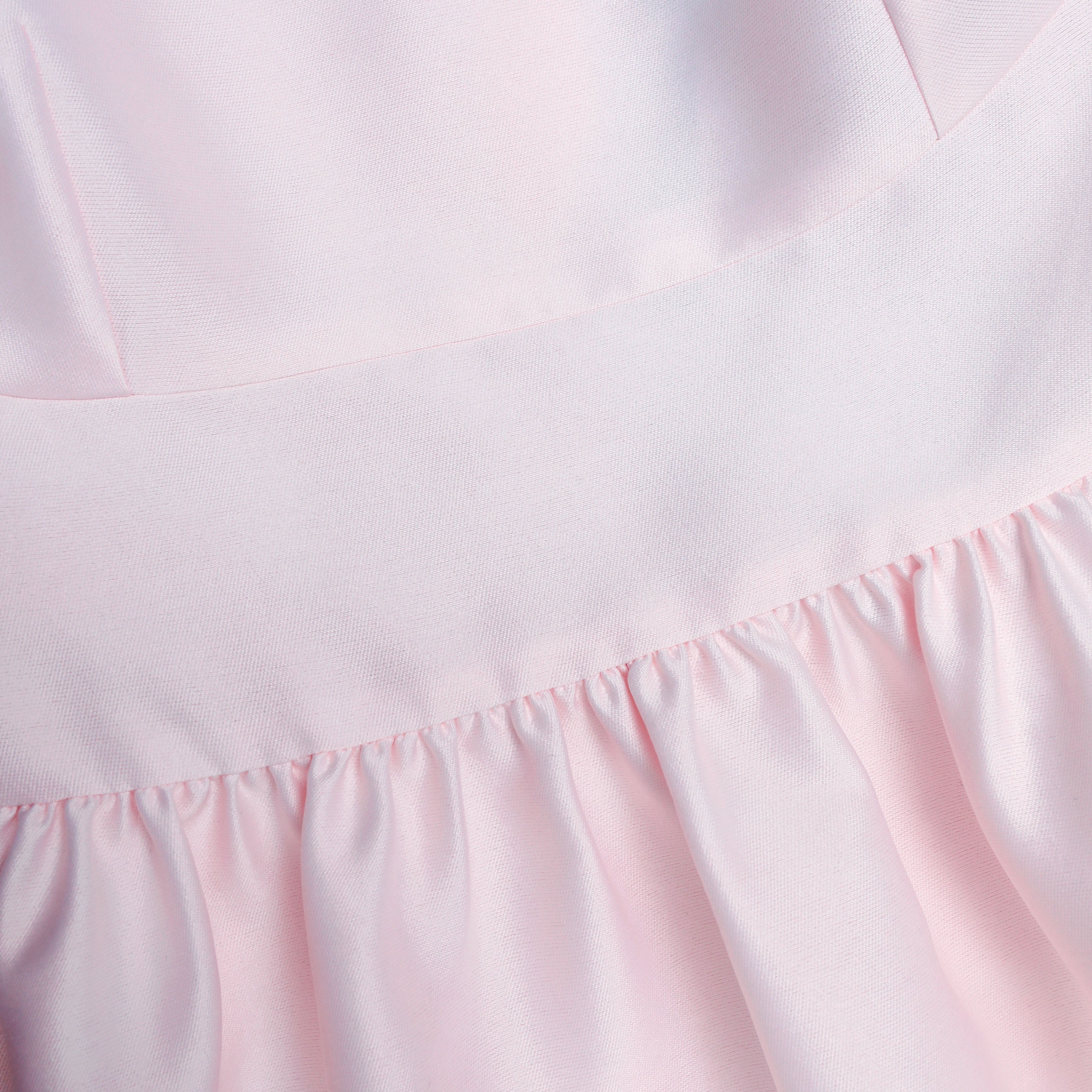 Pink Taffeta Midi Dress