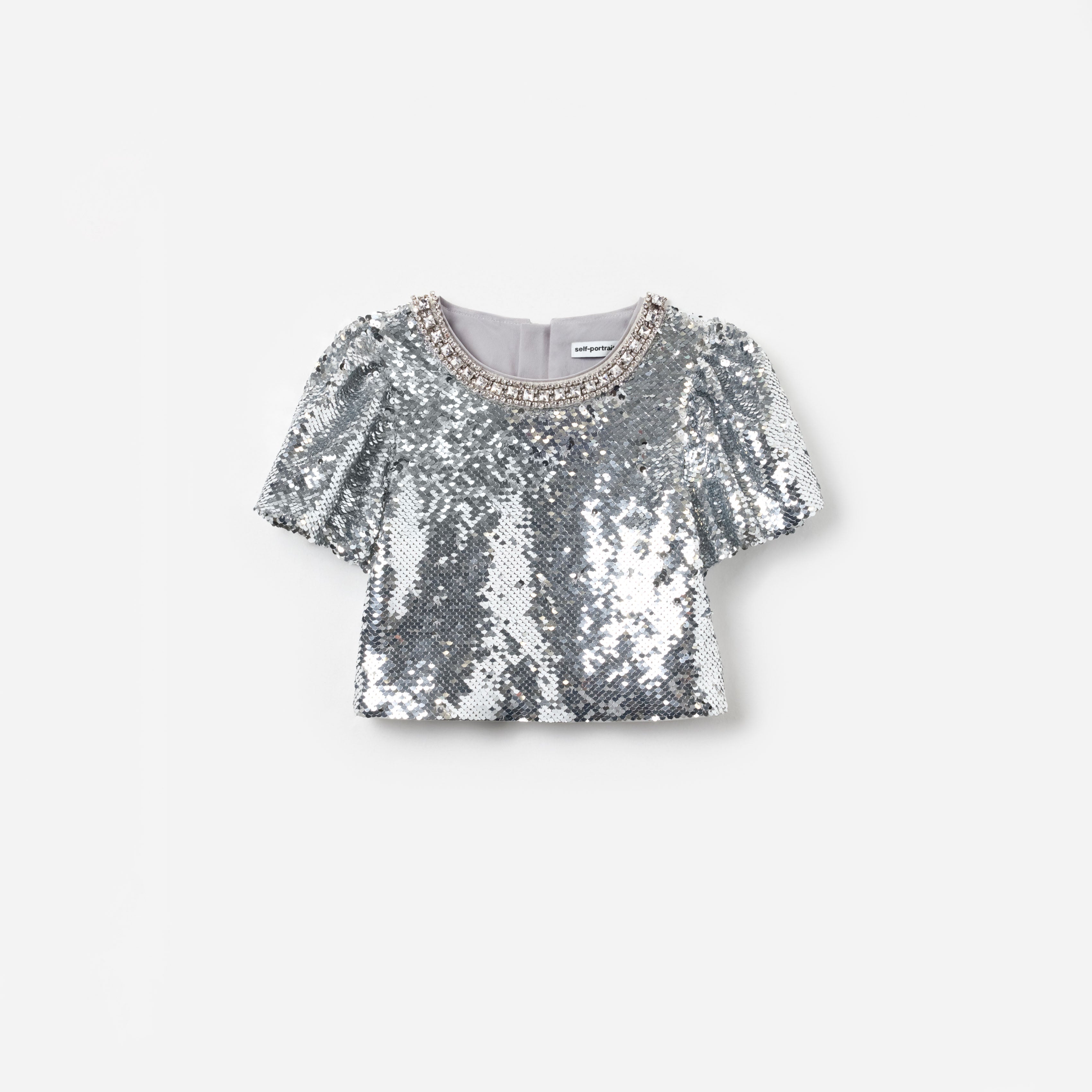 Silver Sequin Top