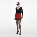 Red Crystal Chainmail Mini Skirt