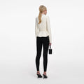 Cream Crystal Trim Cardigan