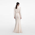 Champagne Satin Maxi Dress