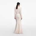 Champagne Satin Maxi Dress