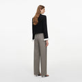 Brown Twill Tailored Trousers