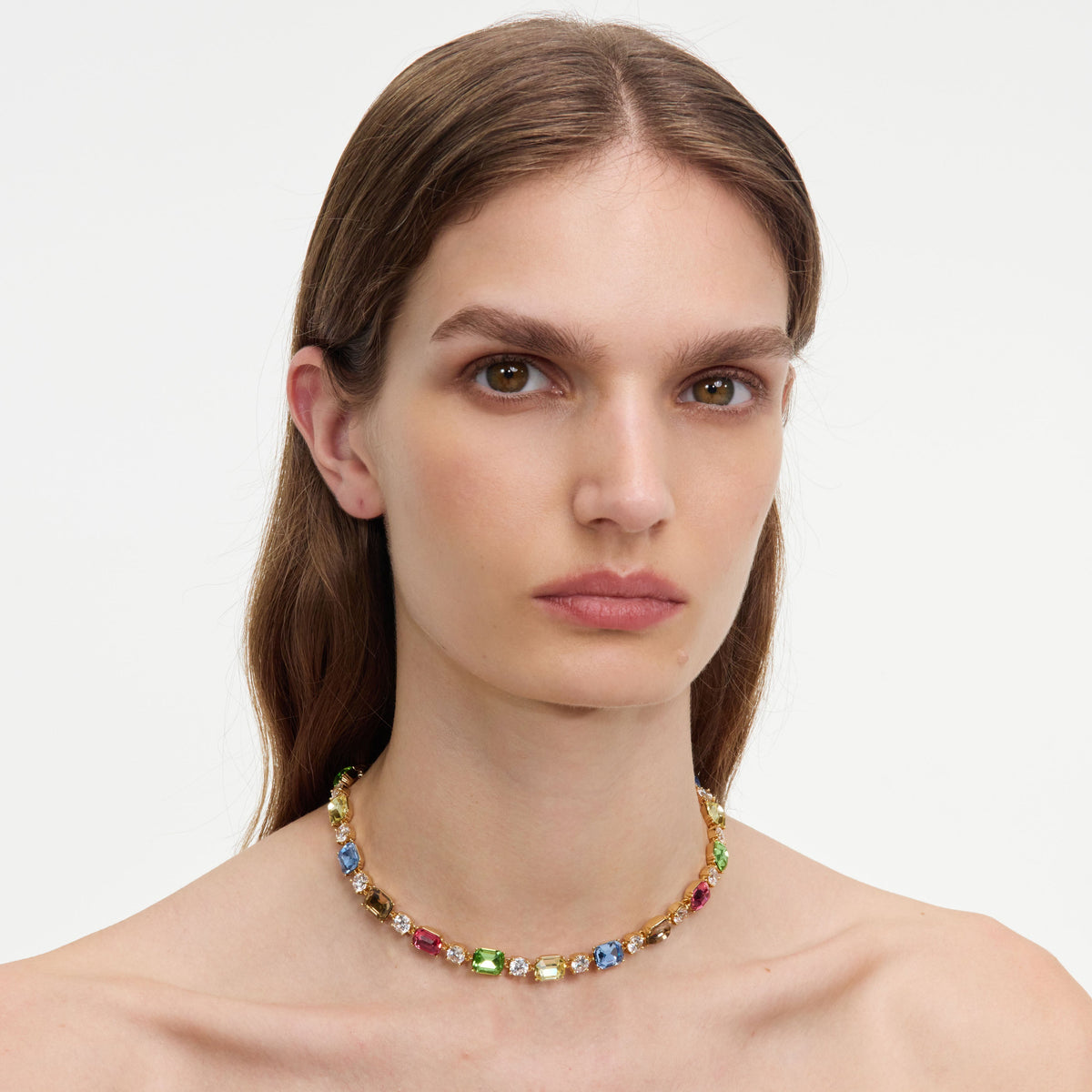 Multi Crystal Stone Necklace