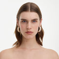 Gold Crystal Double Hoop Earrings