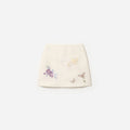 Cream Floral Jacquard Skirt