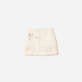 Cream Floral Jacquard Skirt