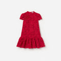 Red Lace Flower Dress