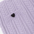 Purple Cable Knit Skirt