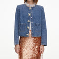 Textured Denim Jacket