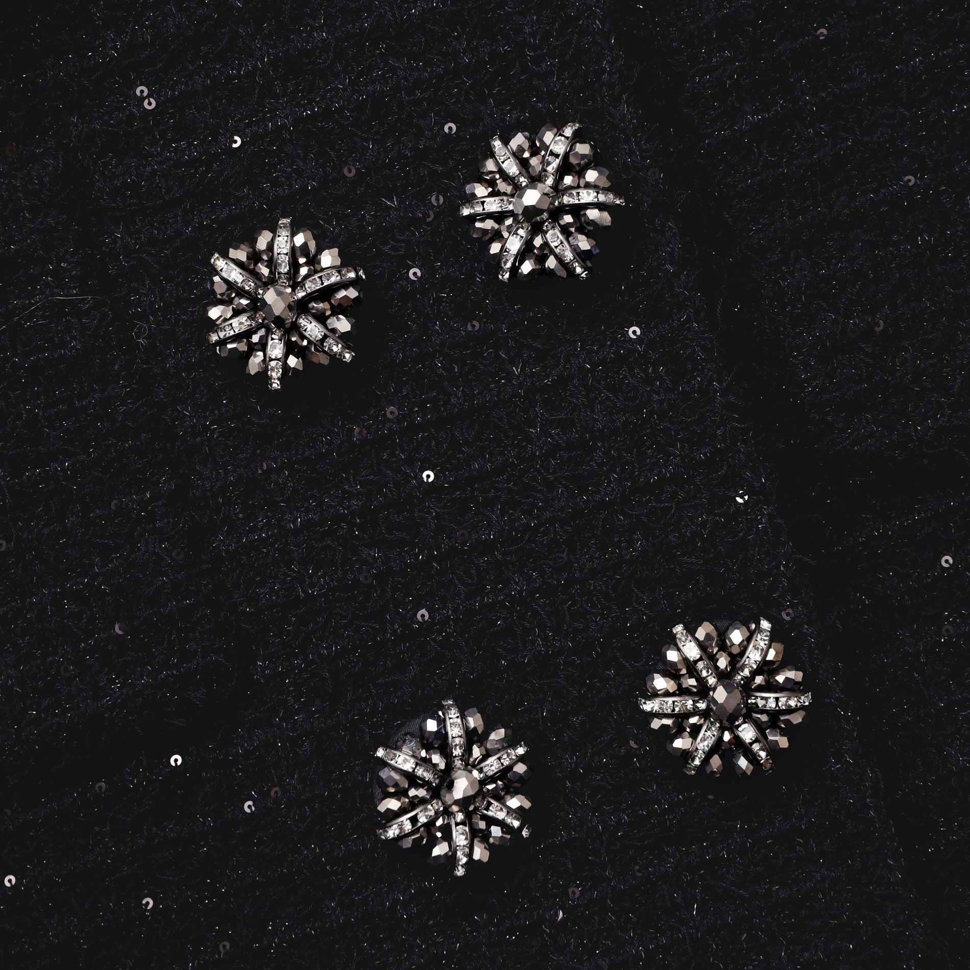 A close up of the fabric for the Black Textured Knit Jacket