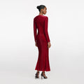 Red Fil Coupe Midi Dress