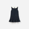 Navy Boucle Sleeveless Dress