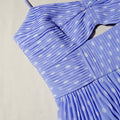 Lilac Polka Dot Tiered Chiffon Midi Dress
