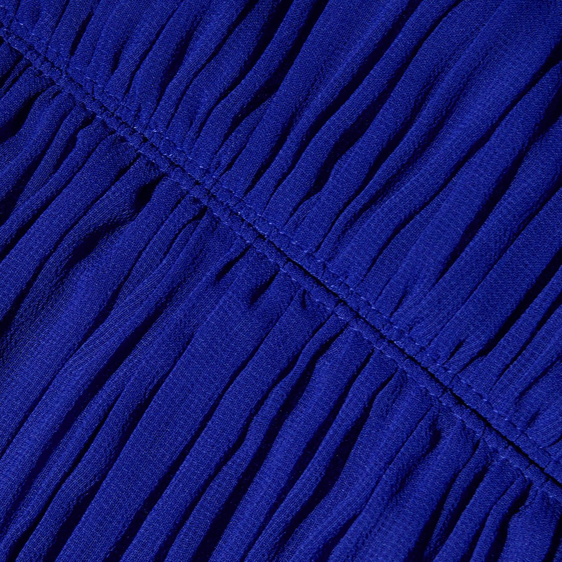 Cobalt Chiffon Midi Dress