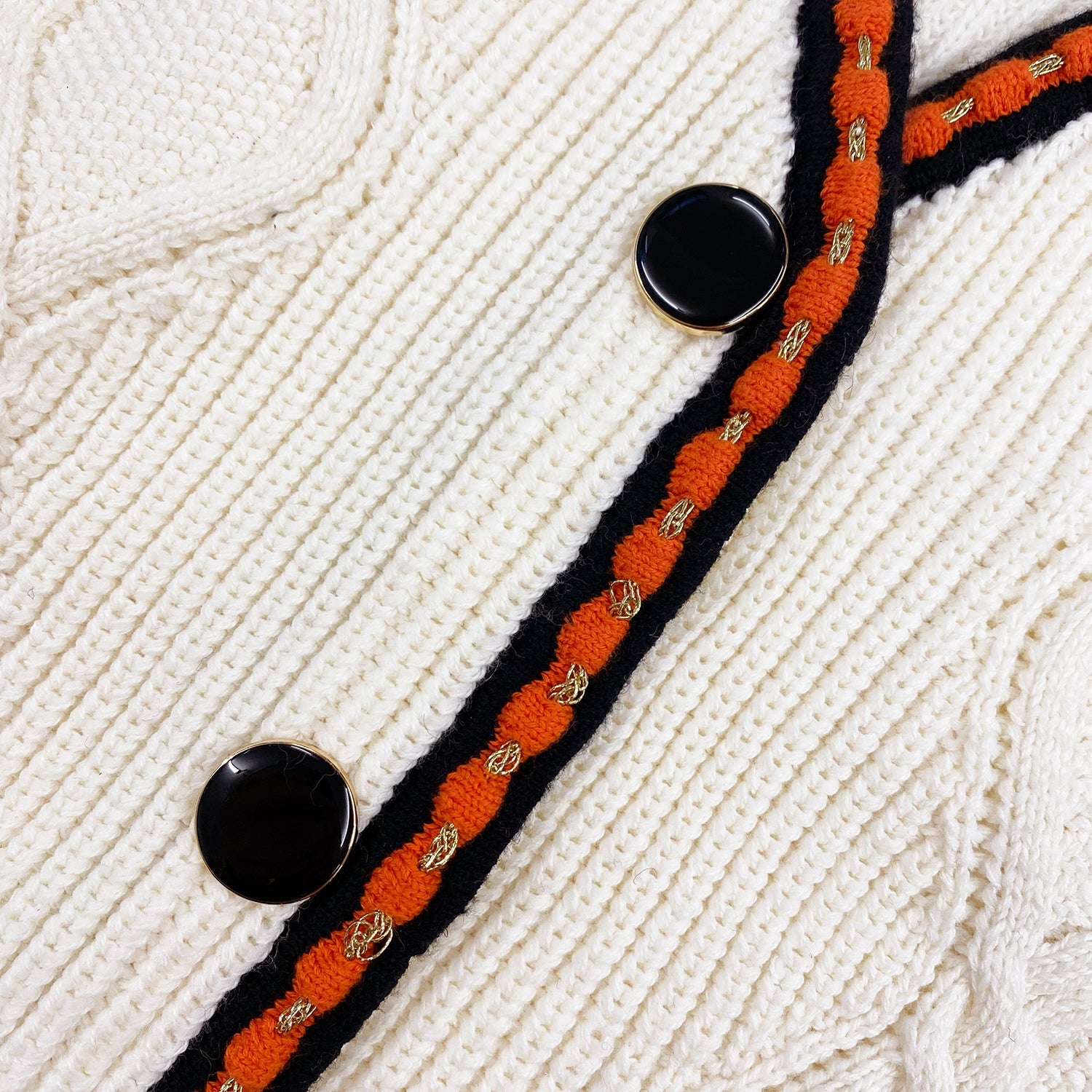 Cream Cable Knit Cardigan