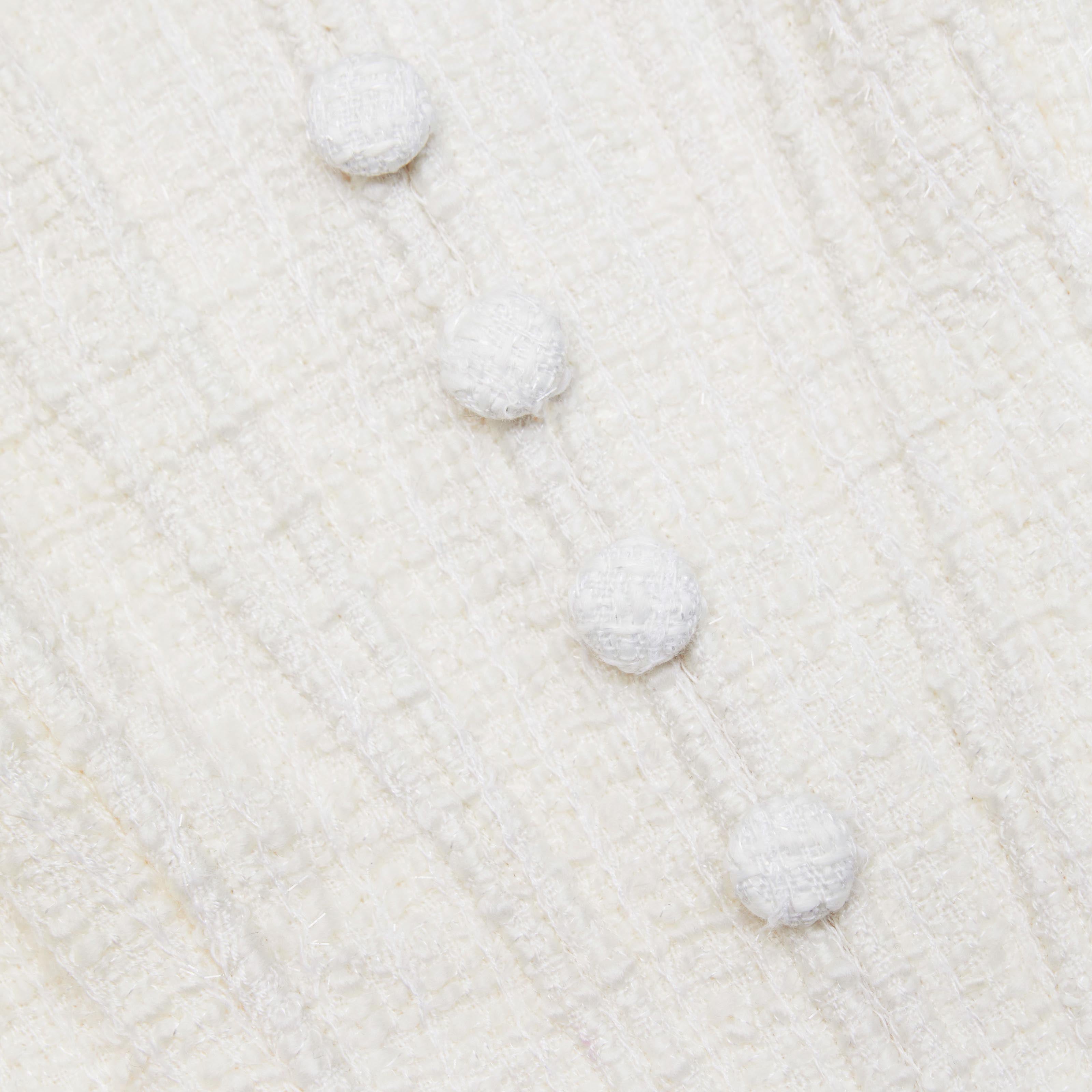 Cream Boucle Mini Dress