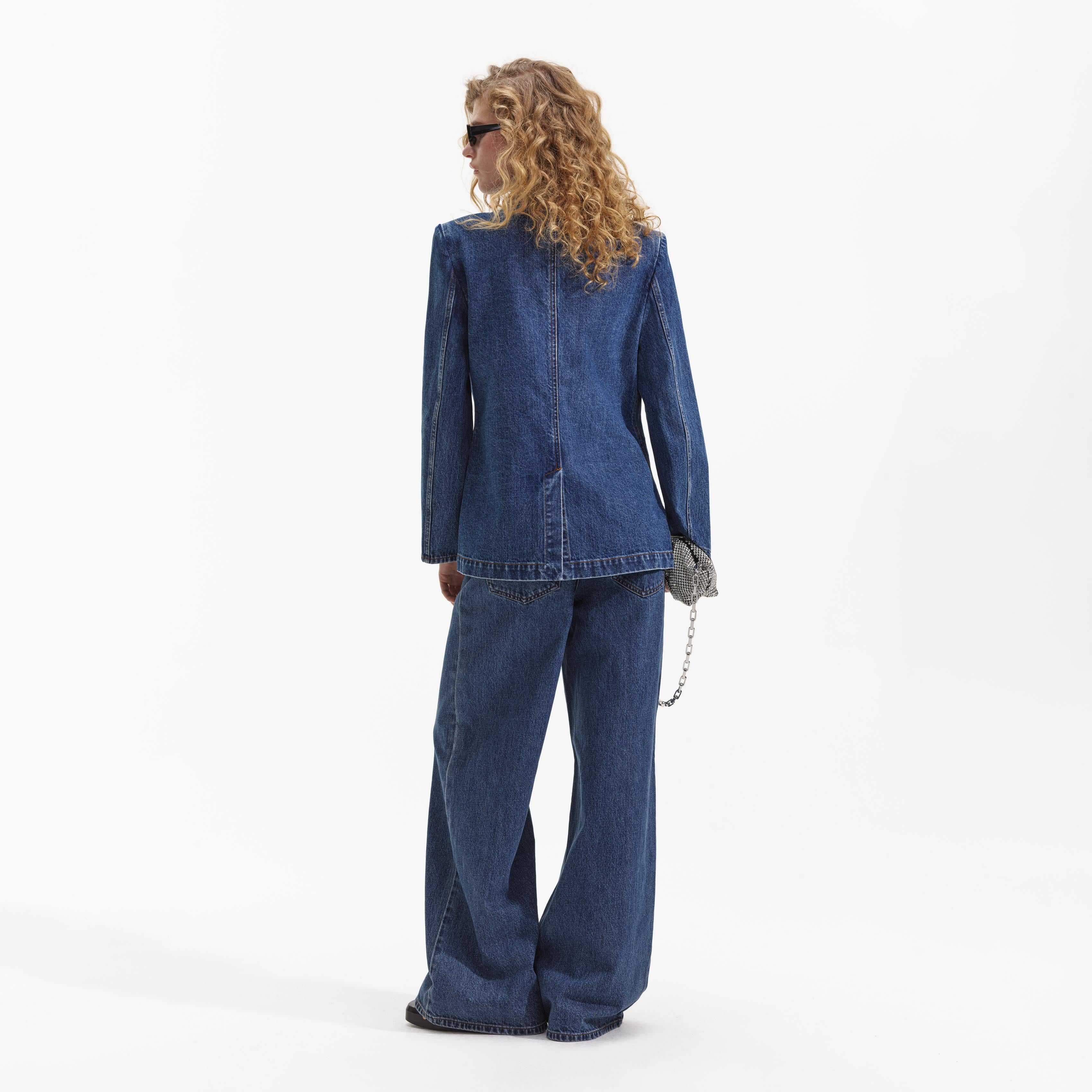 Oversized Denim Blazer