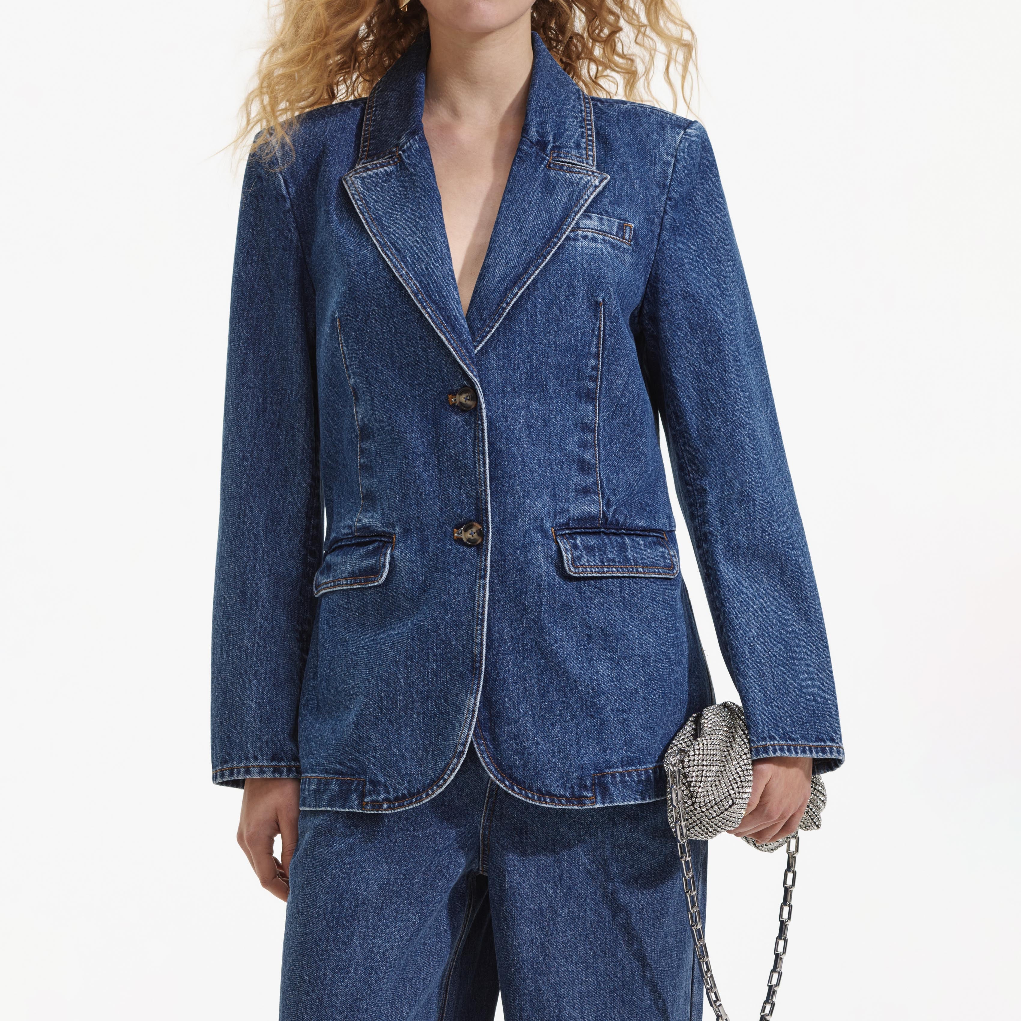 Oversized Denim Blazer