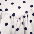 Cream Polka Dot Satin Mini Dress