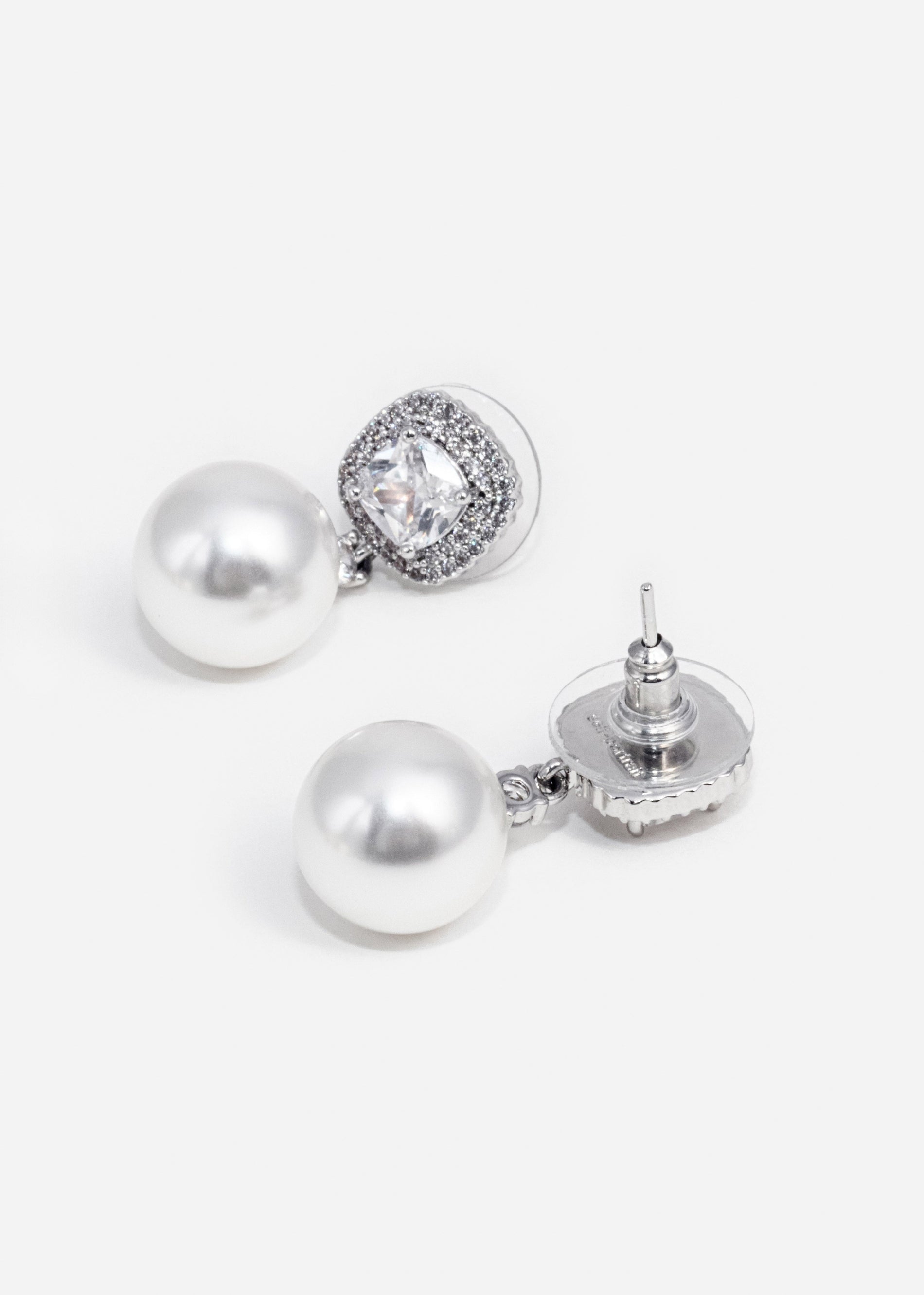A photo of the Crystal Pearl Earrings