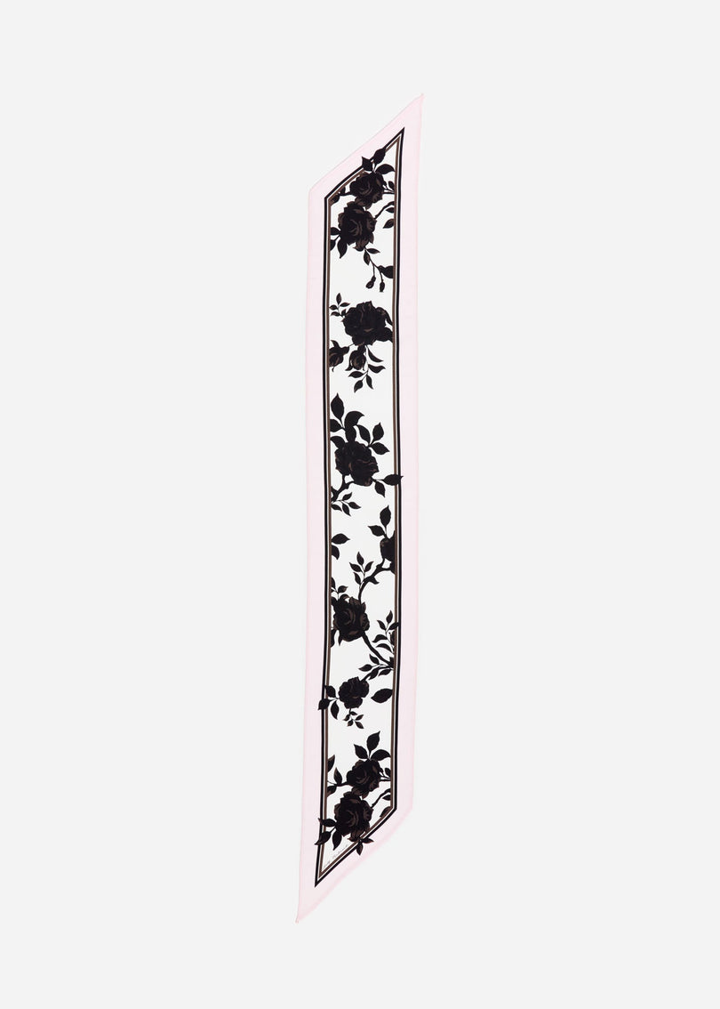 Floral Print Twill Scarf