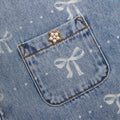 Light Blue Bow Denim Dress