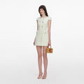 Lime Boucle Mini Dress
