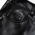 Black Faux Leather Shorts