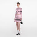 Pink Stripe Knit Mini Skirt