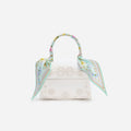 Cream Linen Mint Floral Mini Bag