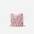 Pink Crystal Chainmail Mini Bag