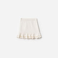 Cream Denim Cherry Motif Skirt