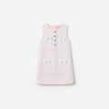 Pink Boucle Lace Bow Dress