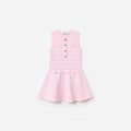 Pink Lace Bow Knit Dress