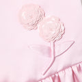 Pink Crepe Sequin Flower Dress