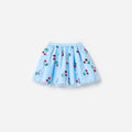 Blue Cherry Sequin Mesh Skirt